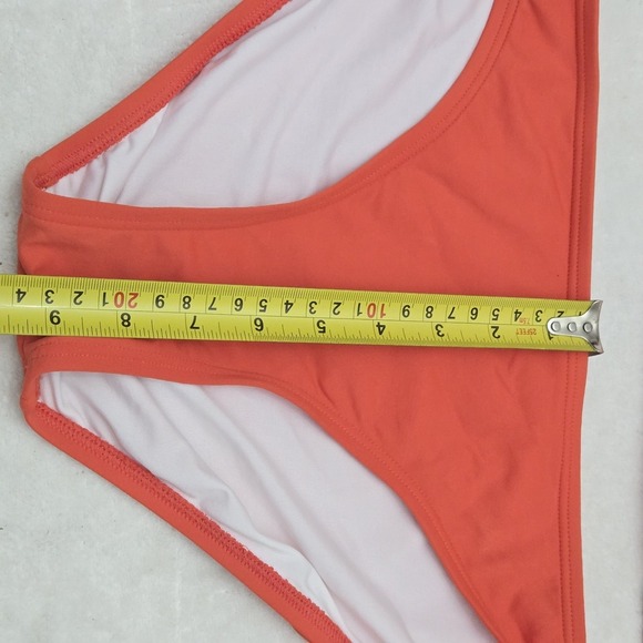 Michael  Kors 2 Pc Swimsuit Terracotta Cruise 2019 Size L Ruffled Coastal Beach - Picture 10 of 13